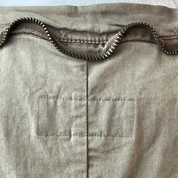 Michael Kors 90s Y2K Utility Jacket Sz 4 Xs; Zipper Trim Ruffles, Khaki Green - Picture 5 of 11